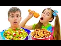 Download Lagu Nastya Artem Mia pretend to play car wash and eat not healthy food