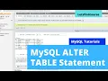 MySQL ALTER TABLE Statement - MySQL Tutorial Letsfindcourse