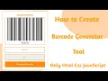 How to create Barcode Generator Tool Only HTML CSS JavaScript mobilewithcode