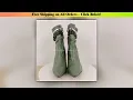 Green Faux Leather Cutout Pointed Toe Belt Buckle Boots Women Metal Decor Ankle Boots Street Style