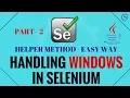 How to Handle Multiple Windows and Tabs in Selenium Webdriver - Part 2