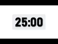 25 Minute Timer - Minimal Countdown Timer Light Theme