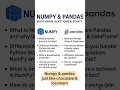 Numpy Pandas - Python Data analysis
