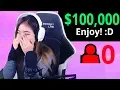 Donating 100 000 To Streamers With 0 Viewers
