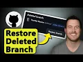 How to Restore and Recover a Deleted Branch on Github