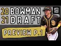 2021 Bowman Draft Autograph Checklist Part 1 of 3 MLB Draft - Baseball Card Prospecting