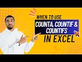 COUNT vs COUNTA vs COUNTIF in Excel Excel Basics in 5 Minutes