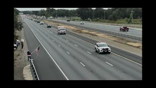 Redding California funeral procession for air ambulance flight nurse