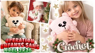 ❤️ POUR LES ENFANTS SANS NOËL SOYONS DES CROCHETEUSES SOLIDAIRES, DOUDOU OURSON AU CROCHET ❤️