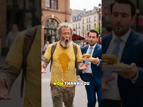 He gave his meal to a beggar and then the beggar did something unbelievable 😭❤️ #shorts