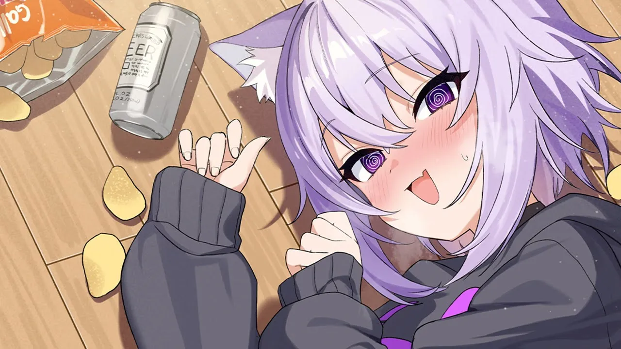 猫又おかゆと乾杯で仲良し?