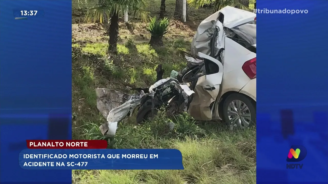 Planalto Norte: identificado motorista que morreu em acidente na SC-477