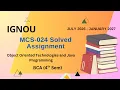 MCS-024 Solved Assignment July--27 BCA 4th Sem IGNOU Assignment Solutions 2026-2027