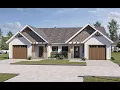 Craftsman Duplex Design 4 Bed 2 Bath Modern Duplex House Plan 963-01120
