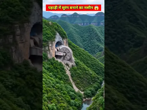 पहाड़ी में सुरंग बनाने का मशीन 😱 #youtubeshorts