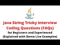Java String Tricky Interview Coding Questions