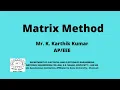 Matrix Method solving technique in linear convolution