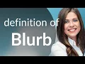 Blurb BLURB definition