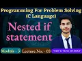 L - 3 12 Nested if Statement C Language Programming for Problem Solving PPS