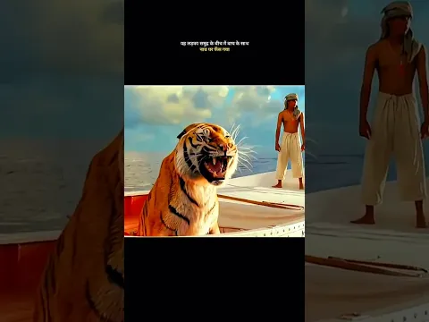 (OMG)😨 The tiger and the boy got stranded in the middle of the sea.