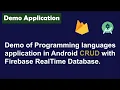 Demo of CRUD operation in android With Firebase Database App Demo