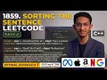LeetCode 1859 - Sorting the Sentence C Solution Explained