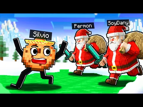 Video Thumbnail: Minecraft: 3 CAZADORES SANTA vs 1 CORREDOR GALLETA 😱🔪🍪🎅 SILVIO vs 3 ASESINOS en MINECRAFT SPEEDRUN