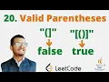 20 Valid Parentheses Java Leetcode