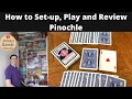 How to Setup and Play Pinochle traditional card game - Bids tricks and melds Amass Games BGA