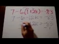 Solving Multi-Step Equations Tutorial
