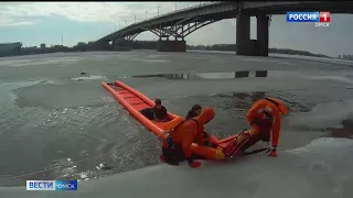 Омские школьники провалились под лед Иртыша в первый день каникул