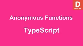 Typescript Anonymous Function