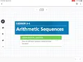 Arithmetic Sequences Lesson 3-4