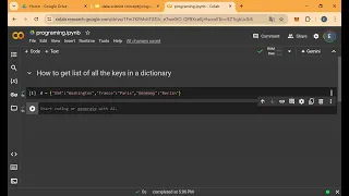 Python Interview Question Get keys as a list in a dictionary