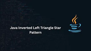 Java Inverted Left Triangle Star Pattern Nested Loop Pattern Program Part-8