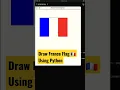 Love coding status Create France flag using python turtle
