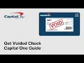 How to Get a Voided Check from Capital One Step-by-Step Tutorial