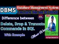 Delete Command in SQL Truncate Command in SQL Drop Command in SQL Delete Truncate Drop Statements