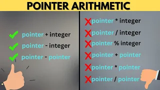 Know About All Valid Pointer Arithmetic Operations Complete C programming course Lecture 5