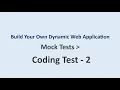 Coding Test 2 Mock Tests Build Your Own Dynamic Web Application NxtWave