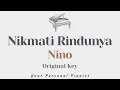 Nikmati Rindunya - Nino (Original Key Karaoke) - Piano Instrumental Cover with Lyrics