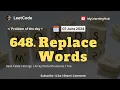 648 Replace Words using Java Leetcode 07 June 2024 Trie Arrays Strings Data Structures