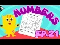 Color the Numbers Episode 21 Learning Numbers With Kitty Preschool and Kindergarten Worksheets