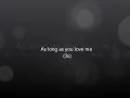 As Long As You Love Me - Justin Bieber ft. Big Sean - Official Lyrics