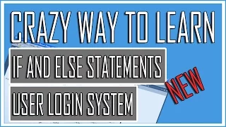 Visual Basic Beginner Lesson 13 - If and else statements with User Login System Crazy Tutorial