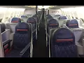 Delta 757-200 75S classic blue cabin tour