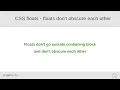 CSS floats - layout rules
