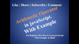 javaScript Tutorial For Beginners 2 Arithmetic Operator in javaScript