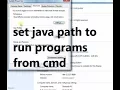 How to set path of java in windows 7 8 10