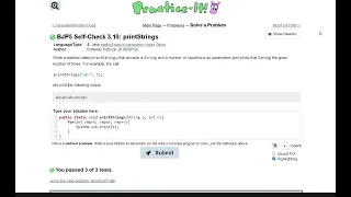 Java Practice It 3 10 printStrings method basics
